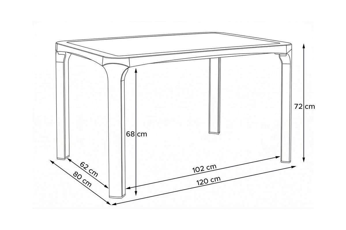 GARTENMÖBEL-SET LEOPSI, ETULI 7-tlg, Anthrazit - Anthrazit, Kunststoff - KONSIMO®