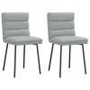 ESSZIMMERSTÜHLE 2 Stk. Hellgrau Samt 45*54*83cm - Hellgrau, Metall (45/83/54cm) - ZMH