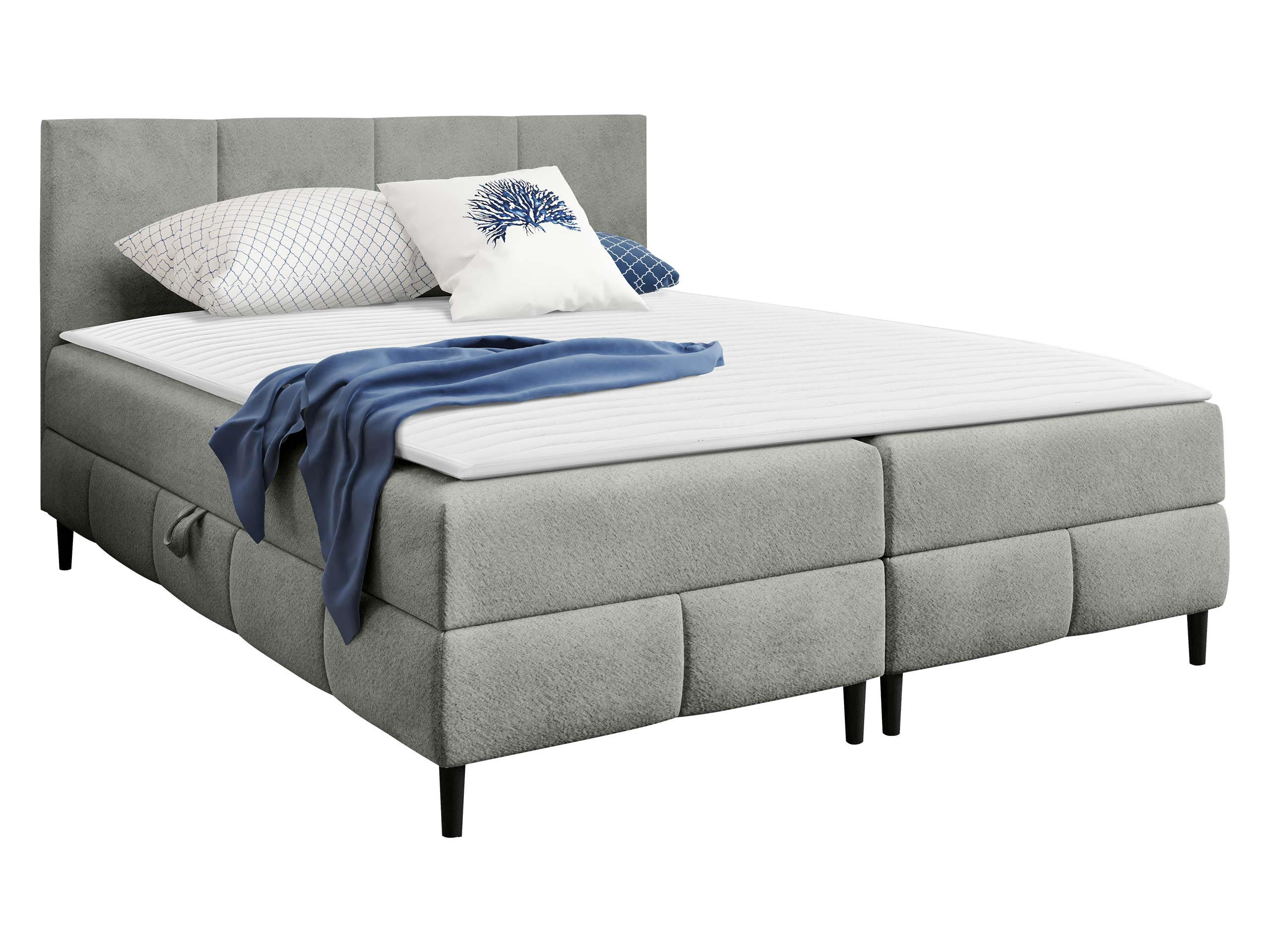 BOXBETT Box Best 2 - Schwarz/Grau, Holz/Holzwerkstoff (200/200cm) - MIRJAN24