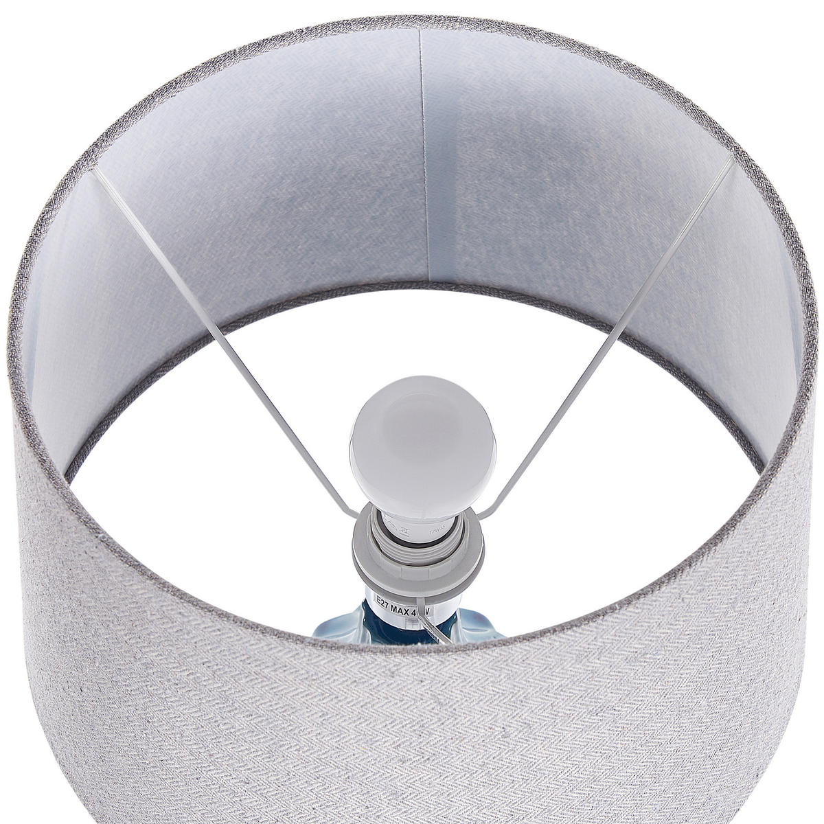 TISCHLAMPE Abava 35/35/56 cm - Blau, Keramik (35/35/56cm) - Beliani
