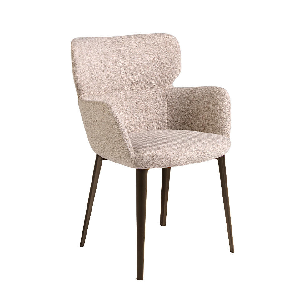 STUHL Braun marmoriert Metallbraun 58/59/80 cm - Braun, Textil (58/80/59cm) - ANGEL CERDA