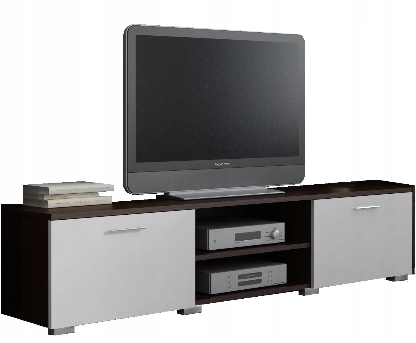FERNSEHKOMMODE ROMA Wenge-Weiß 150/40/35 cm - Multicolor, Holzwerkstoff (150/35/40cm) - Matkam Möbel