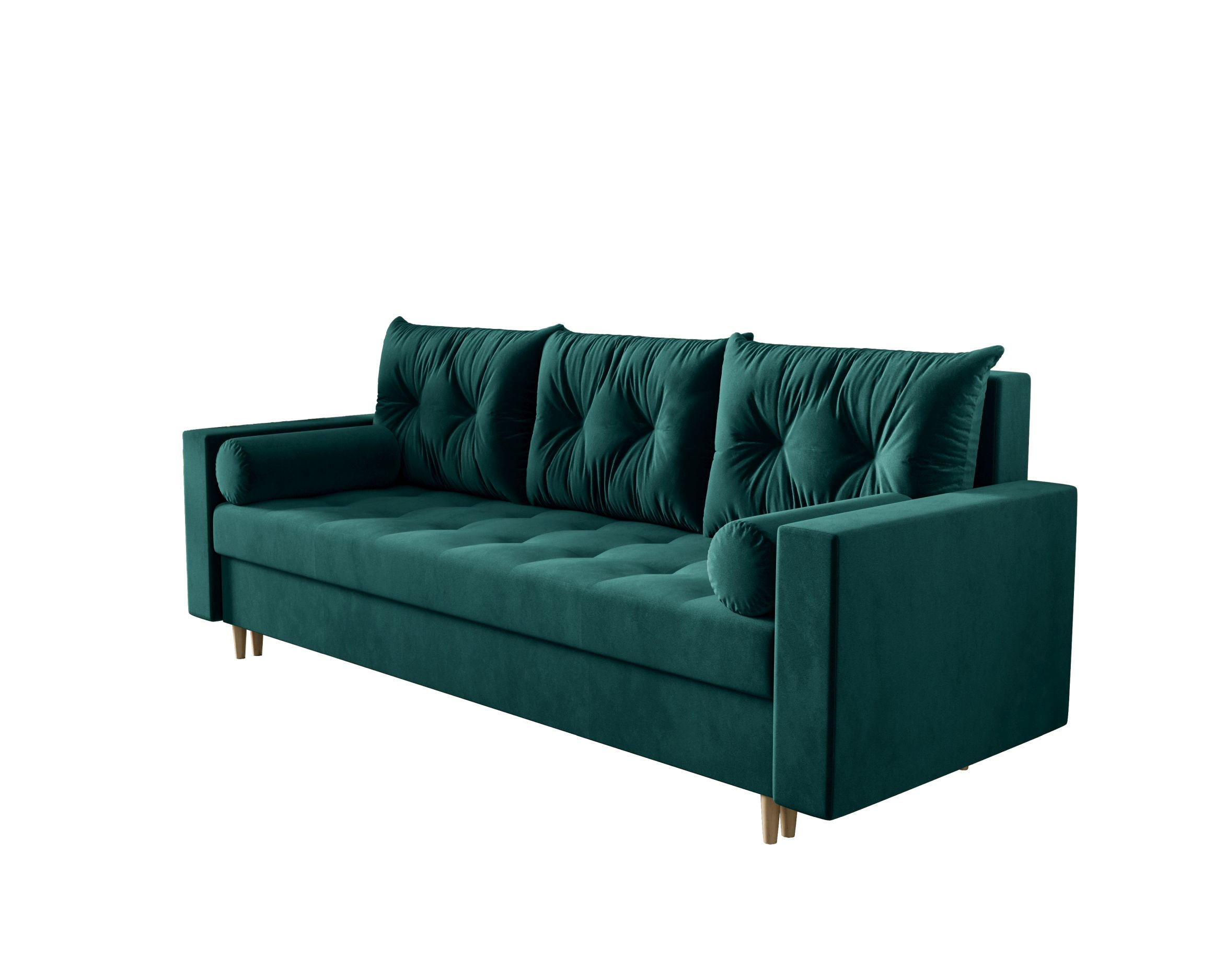 SOFA SKANDI mit Schlaffunktion ITAKA 39 mit Stauraum - Violett, Textil (90/88/232cm) - Bedante