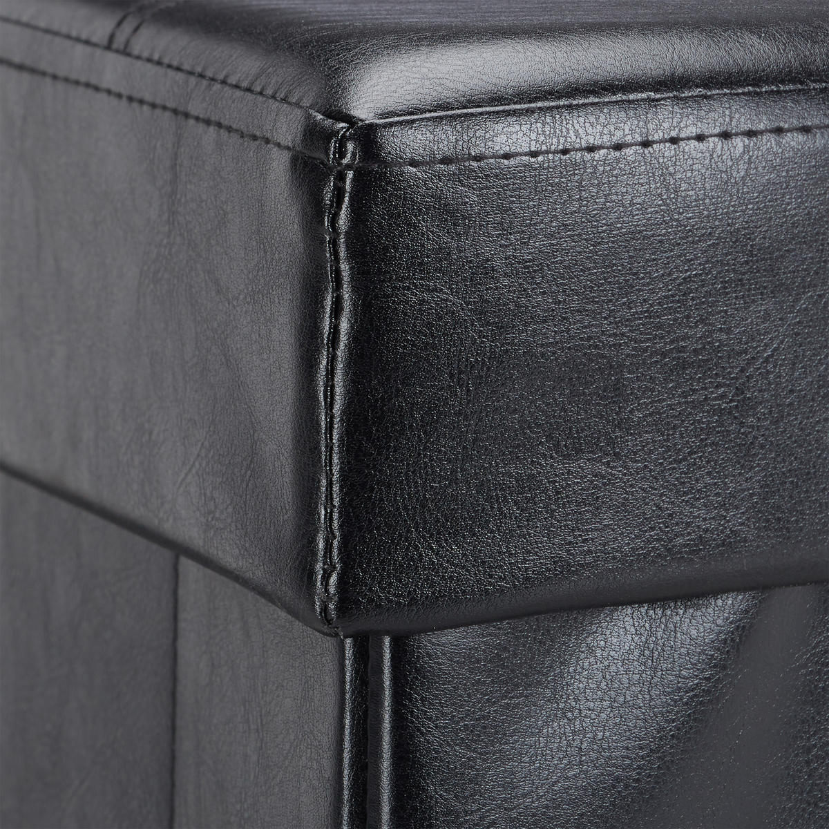 HOCKER - Schwarz, Holzwerkstoff/Kunststoff (38/38/38cm) - Relaxdays