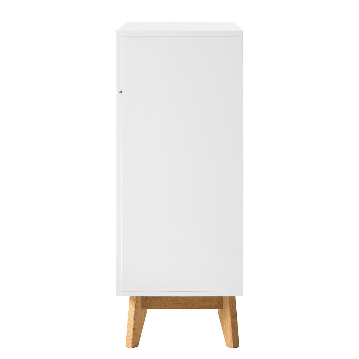 KOMMODE - Eiche teilmassiv - Weiß, Holz/Holzwerkstoff (85/101/40cm) - home24