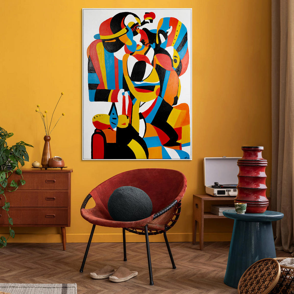 GEMÄLDE Ausdrucksform Schattenfugenrahmen Weiß 180x120 cm - Weiß, Holz (180/120cm) - YS-art gallery