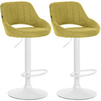 BARHOCKER 2er Set Stoff grün - Grün, Textil (47/85/48cm) - CLP