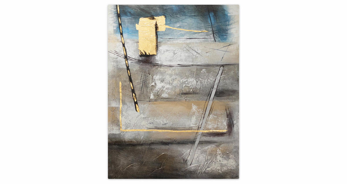 ACRYLBILD HANDGEMALT 75/100 cm - Grau, Holz/Textil (75/100cm) - KUNSTLOFT