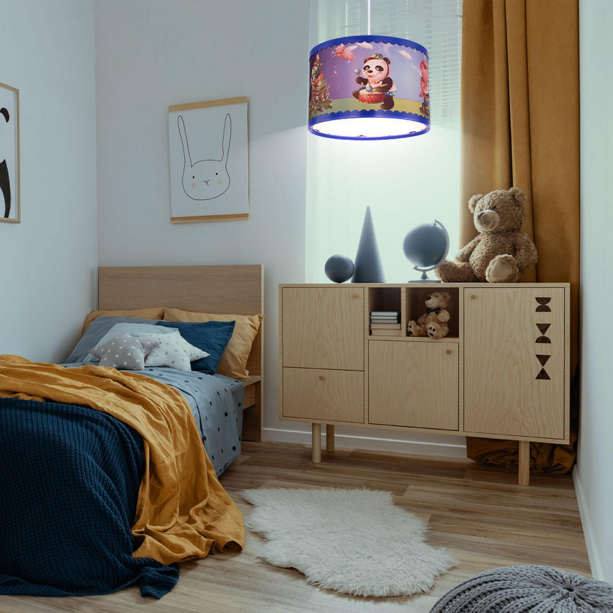 DECKENLEUCHTE Kunststoff Bunt KUNGFU - Multicolor, Kunststoff (28/28/120cm) - Globo Lighting