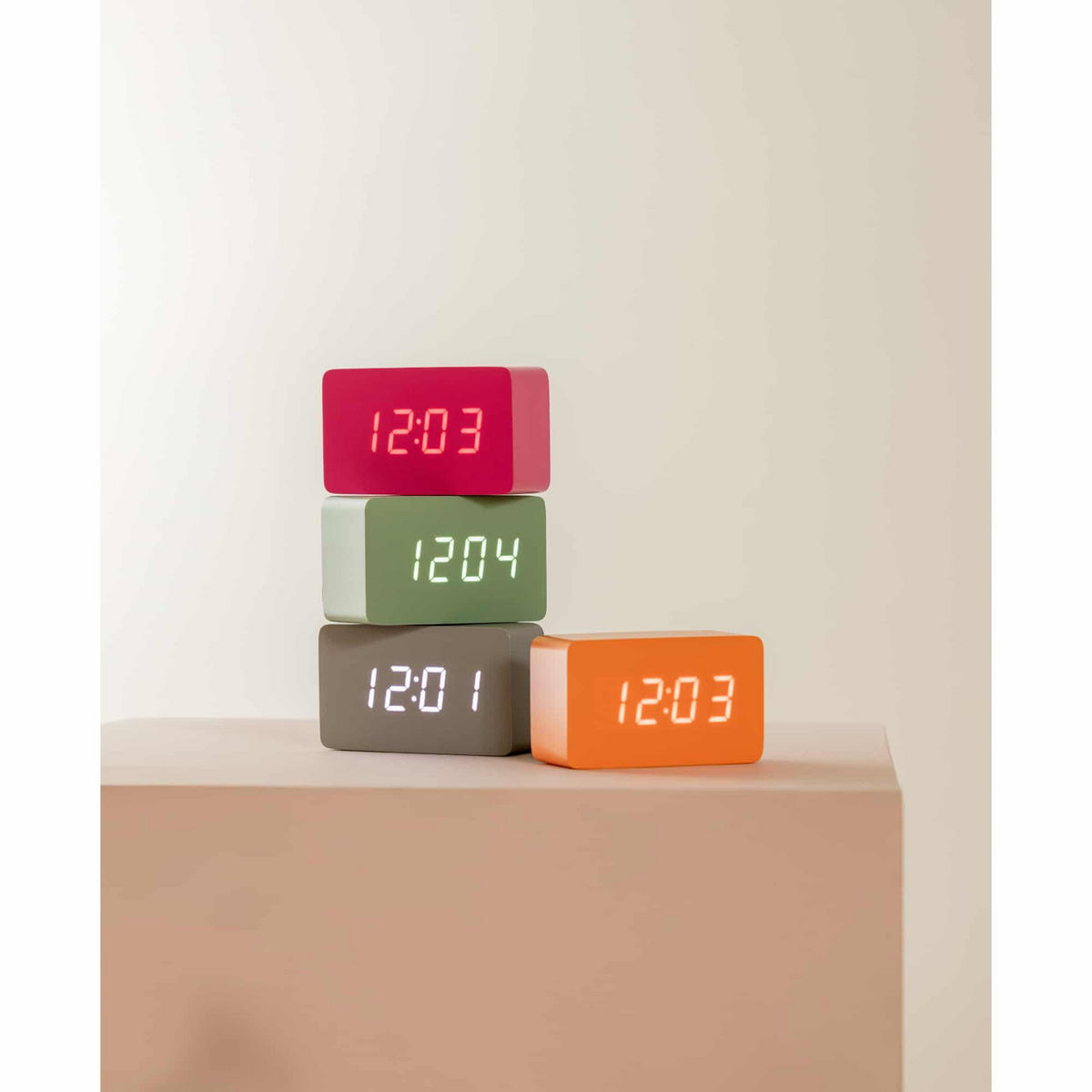WECKER Spry Tube Orange 10/4.3/5.9 cm - Orange, Holz (4.3/5.9/10cm) - Karlsson