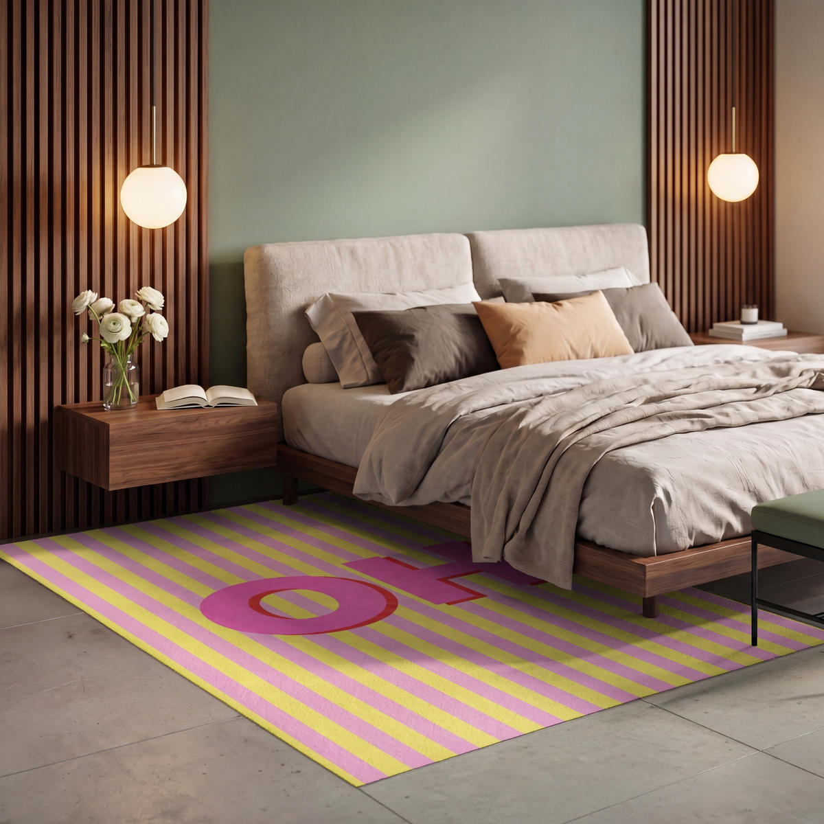 TEPPICH - Text - Streifen - Rosa - 150x230 cm - Pink, Kunststoff/Textil (150/0.4cm) - OnlyWow