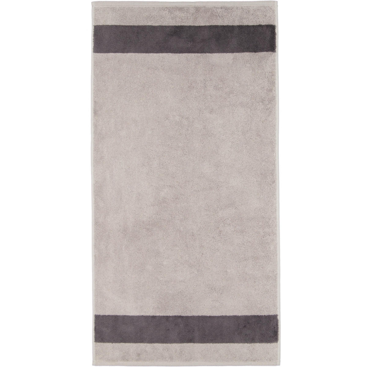 HANDTÜCHER LUXURY DOUBLE 2560 STONE - 77 - Grau, Textil (50/100cm) - Zöllner