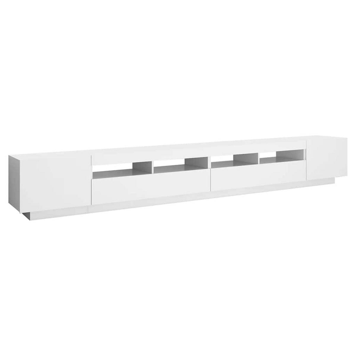 TV-SCHRANK Mit Led-Leuchten Weiss 300/35/40 Cm - Weiß, Holzwerkstoff (300/40/35cm) - vidaXL