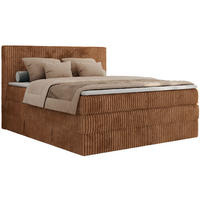 BOXSPRINGBETT TILIANO KING - 140/200 - Orange Cord - H3 - Orange, Holz/Textil (140/200cm) - MKS