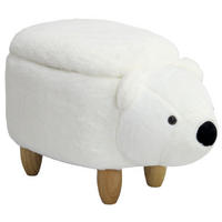 TIERHOCKER Eisbär - Weiß, Textil (30/37/60cm) - SVITA