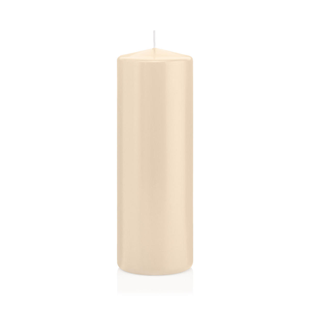 STUMPENKERZEN Creme Ø 68 x 200 mm, 12 Stück - Creme, Paraffin (7/20cm) - Wiedemann Kerzen