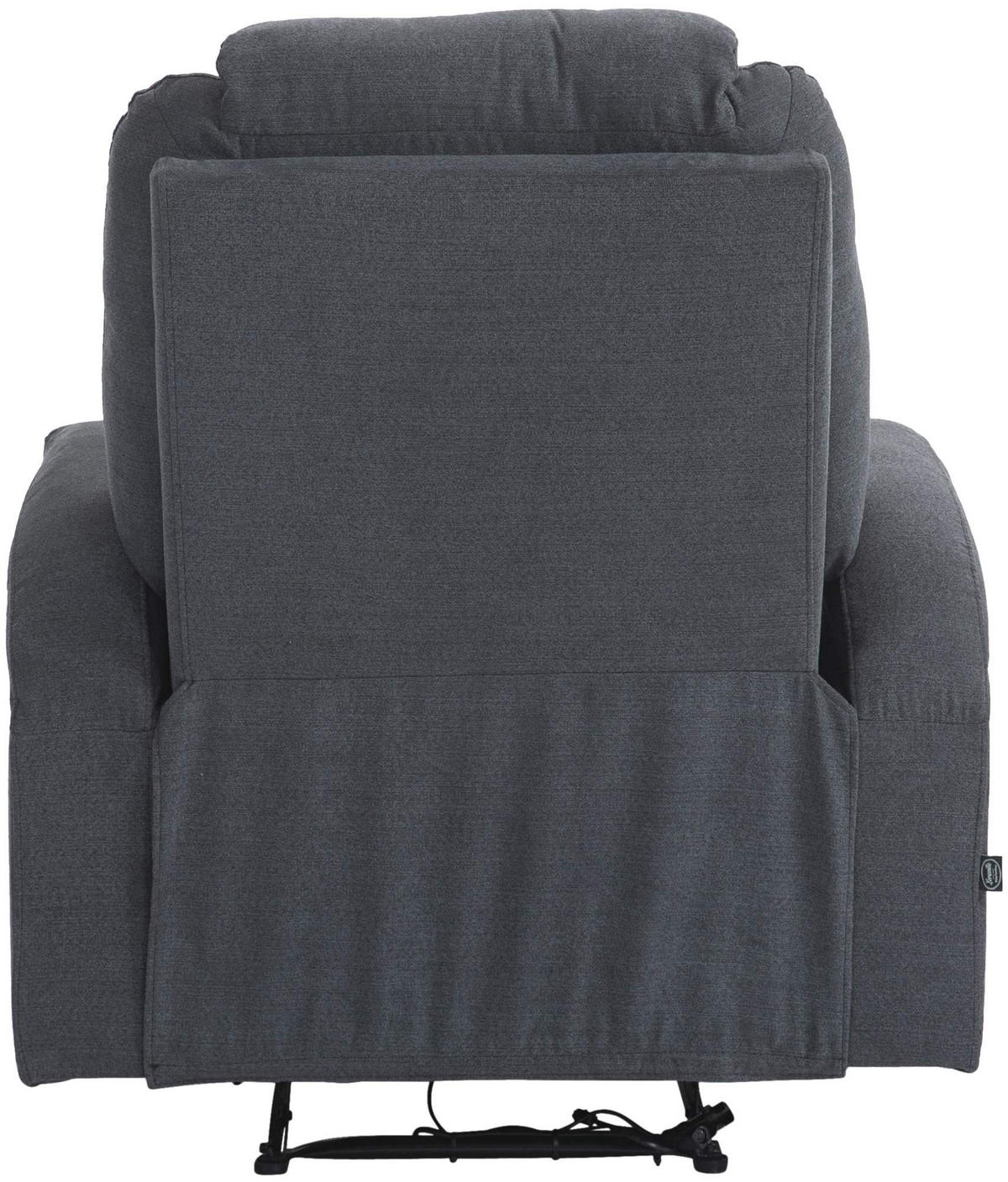 SESSEL Stoff dunkelgrau - Dunkelgrau/Schwarz, Textil/Metall (83/105/94cm) - CLP