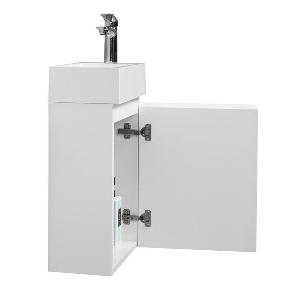 Thumbnail - Badplaats Gäste-Wc-Möbelset, Weiß, Holz, Rechteckig, 40x52x22 cm, Badezimmer, Badezimmerschränke, Waschbeckenunterschrän...