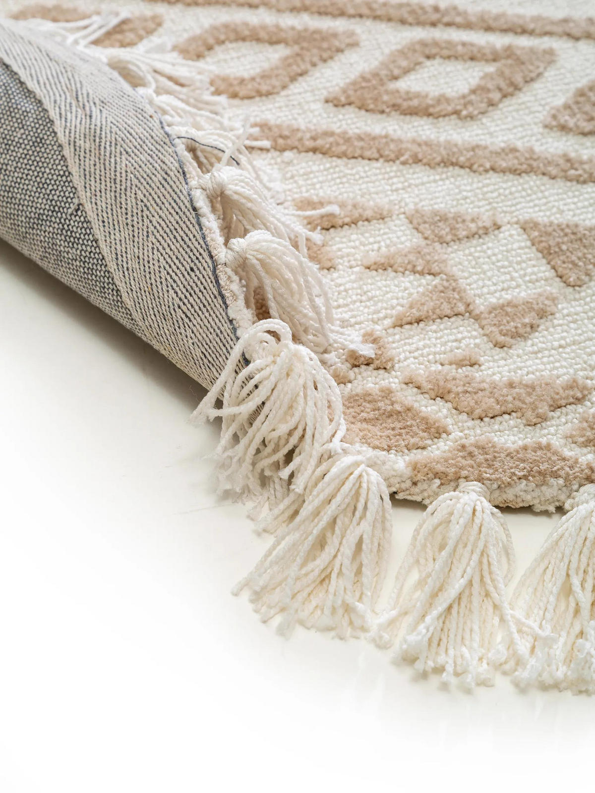 TEPPICH rund Elias Beige ø 150 cm rund - Beige, Textil (150/150cm) - benuta Nest