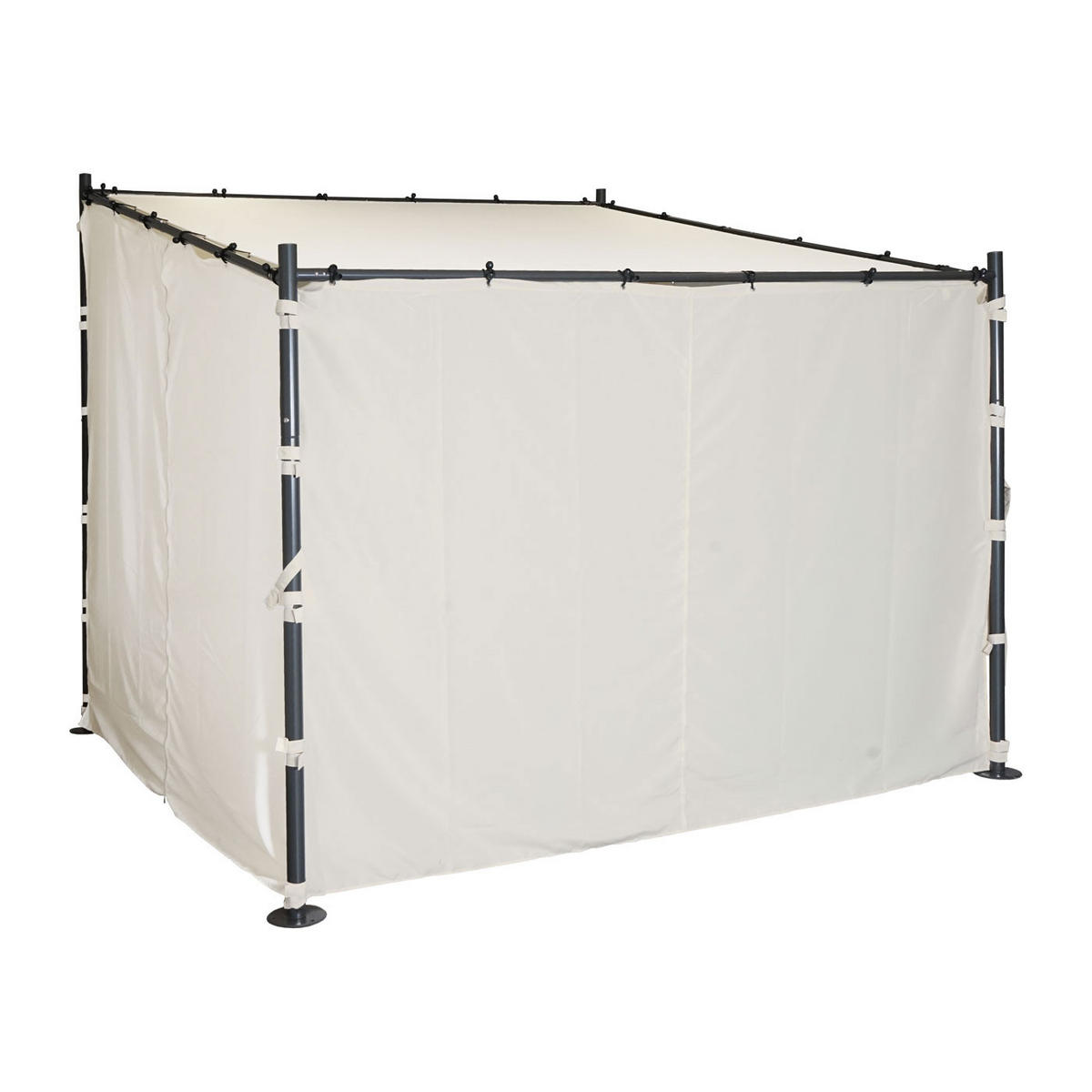 SEITENWAND PERGOLA Cremeweiß - Weiß, Textil (293/275/293cm) - MCW