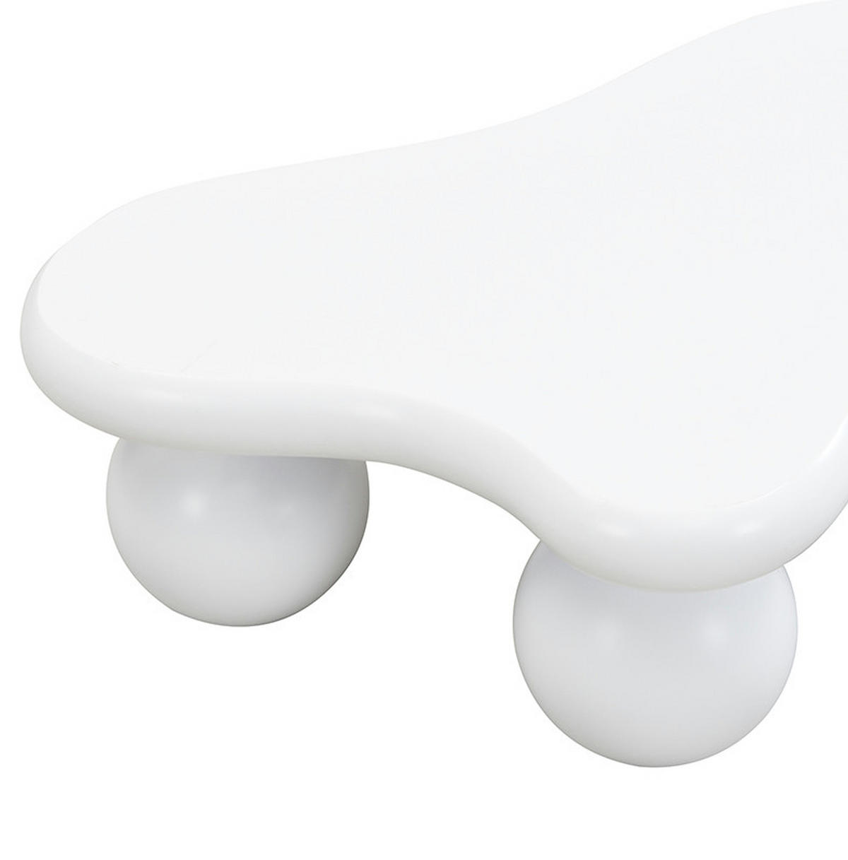 KONFERENČNÍ stolek 95/62,5/32 cm bílý z MDF s LED osvětlením ve tvaru oblaku - bílá, kompozitní dřevo (95/62.5/32cm) - OKWISH
