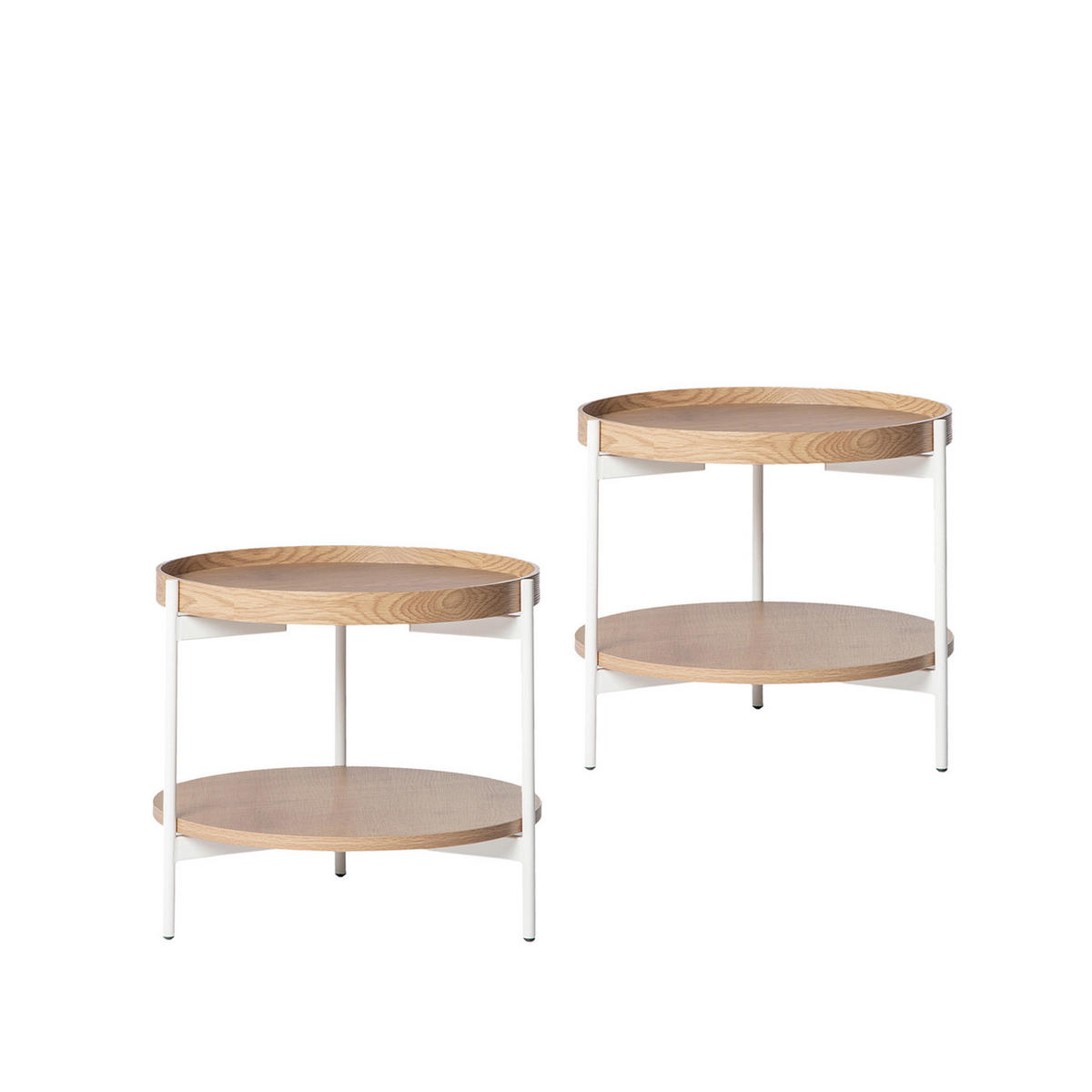 BEISTELLTISCH Dan Natürlich 50 cm x 45 cm 2er-Set - Naturfarben, Holzwerkstoff (50/50/45cm) - Klast Home