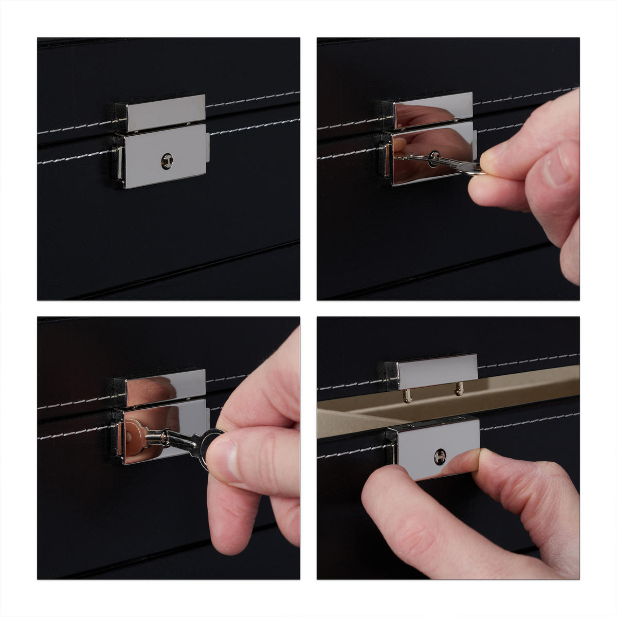 BRILLENBOX - Multicolor, Glas/Holzwerkstoff (33.5/22.5/19cm) - Relaxdays