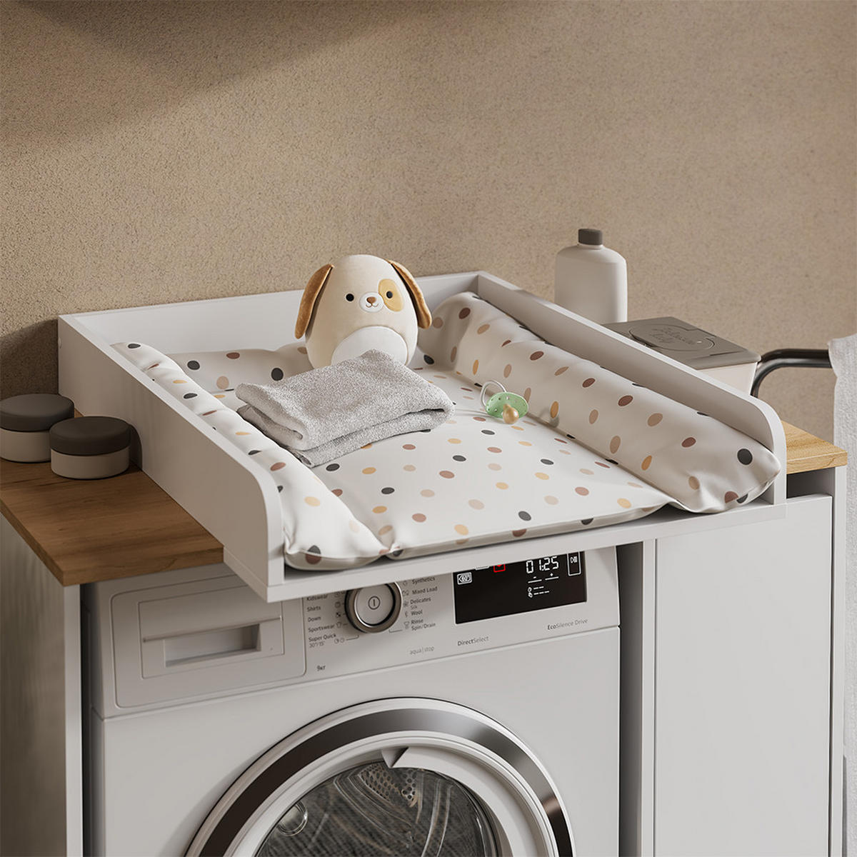 PŘEBALOVACÍ PŘÍPRAVEK Viktor Bílá - bílá, kompozitní dřevo (60/12.6/74.5cm) - Vicco