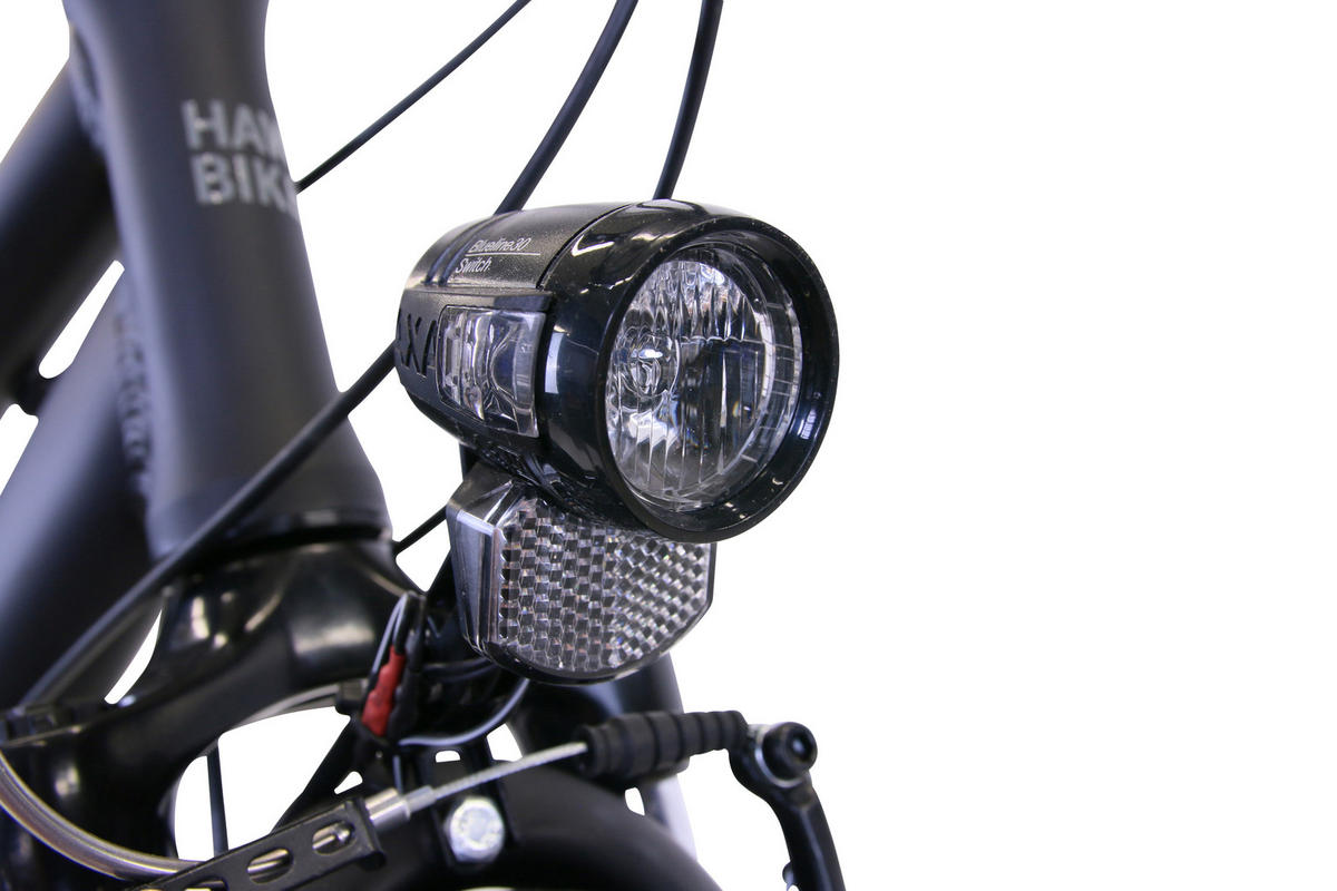 TREKKING Lady Premium Black 3x8 Gang 28 Zoll Gr: 44cm & 48cm - Schwarz, Metall (44cm) - Hawk Bikes