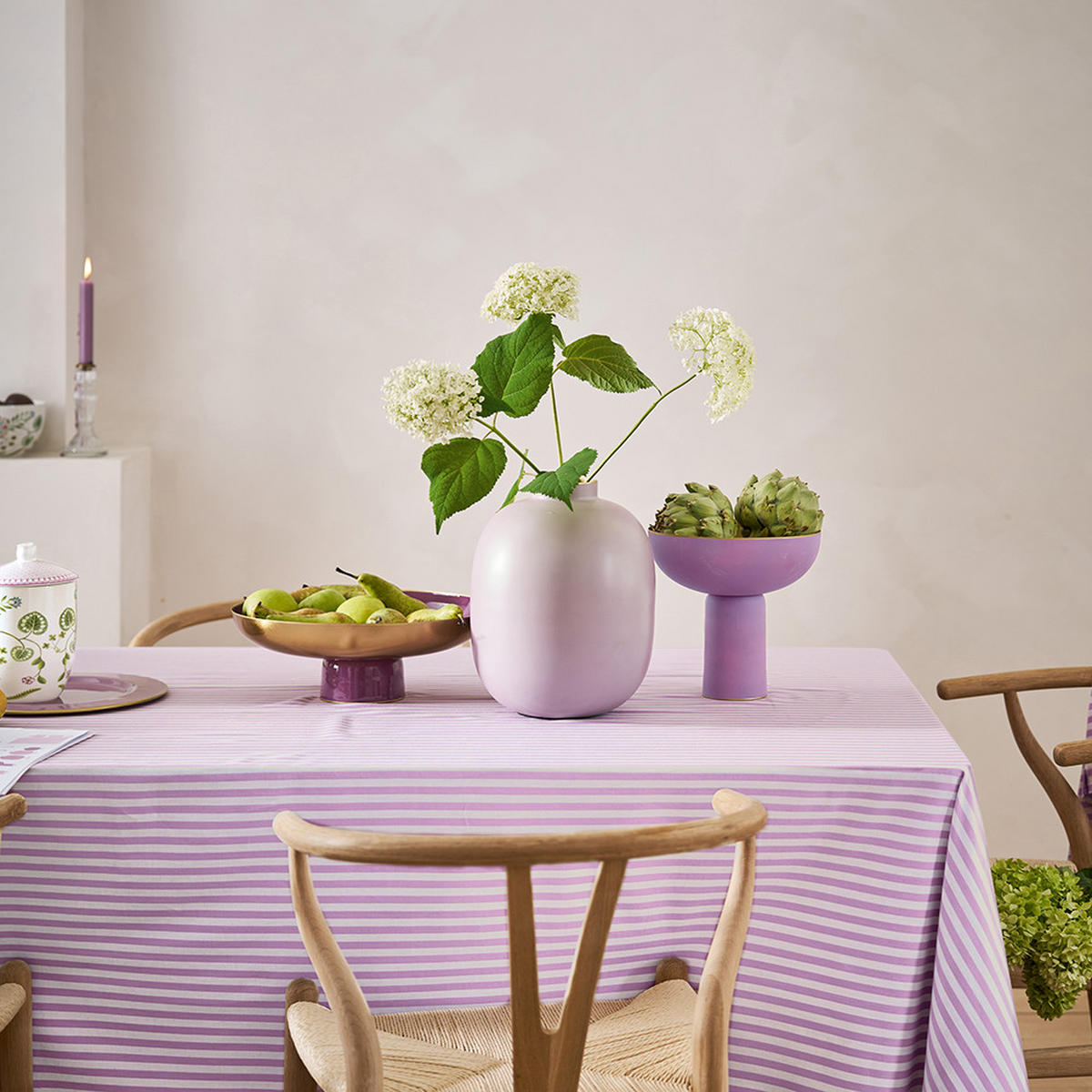 VASE Metal matt lilac 32 cm - Flieder, Metall (31cm) - Pip Studio
