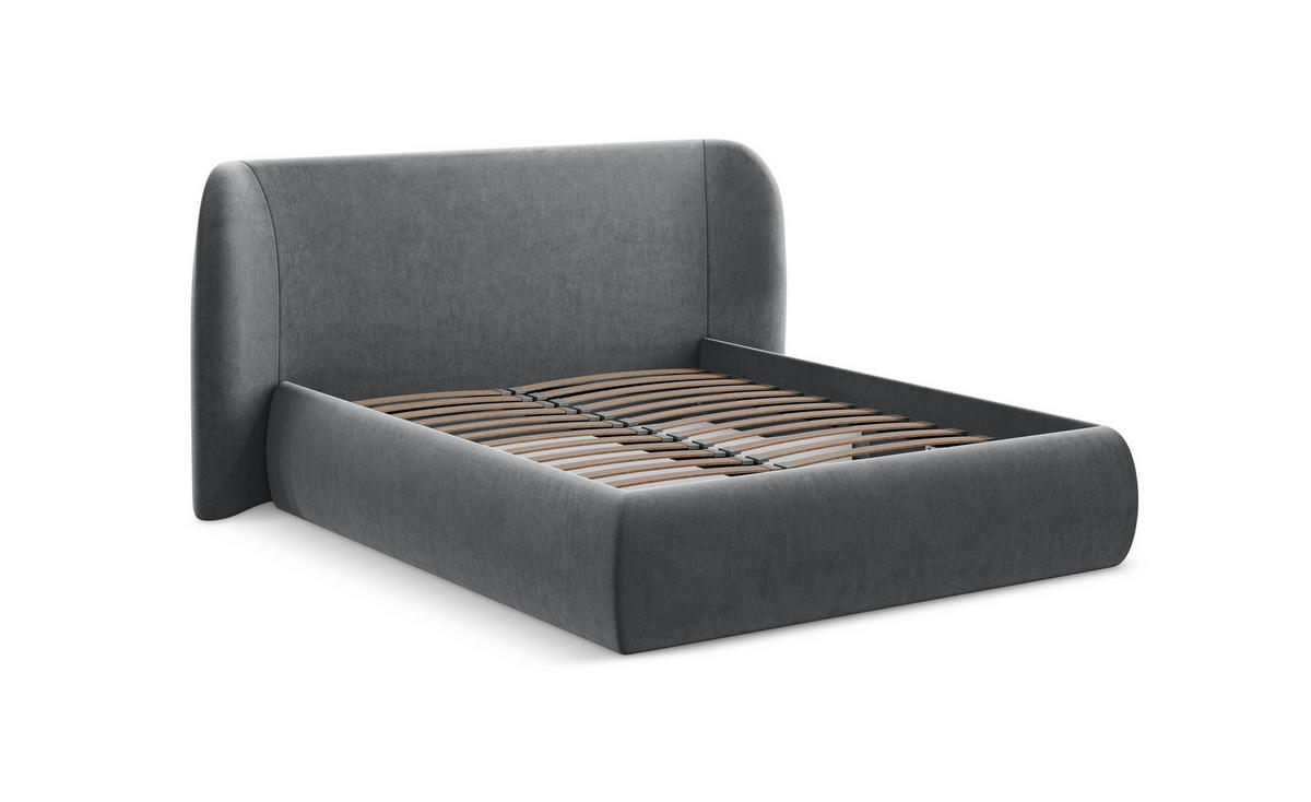 POLSTERBETT mit Bettkasten und Lattenrost 160x228 Violett - Lila/Flieder, Kunststoff/Textil (140/200cm) - Makamii