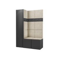 GARDEROBEN-SET Orion IX - Creme/Graphitfarben, Holzwerkstoff/Kunststoff (124/186/46cm) - MIRJAN24