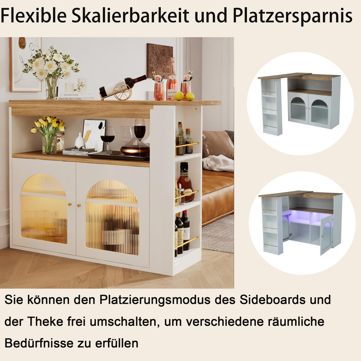 BARTISCH Weiß - Weiß, Holz (193/105/39cm) - Urban Meuble