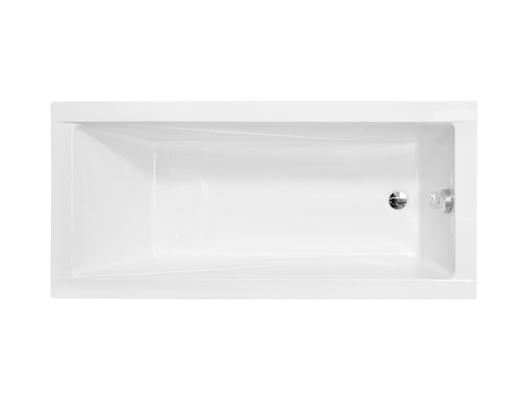 BADEWANNE Rechteck MODERN SLIM 170/70 Ablauf & Füße - Weiß, Kunststoff (70/58.5/170cm) - bad land
