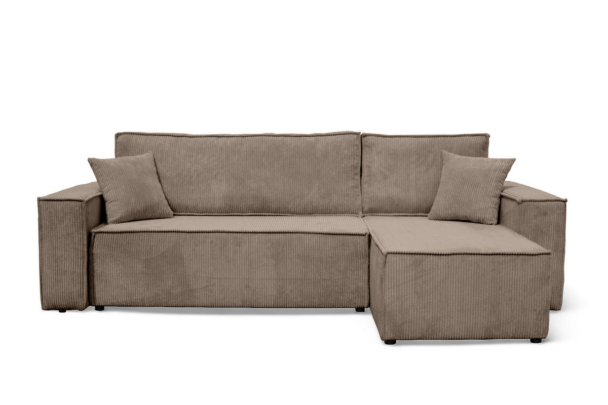 ECKSOFA TAVO L mit Stauraum, Braun - Braun, Textil (244/145cm) - KS Home Concept