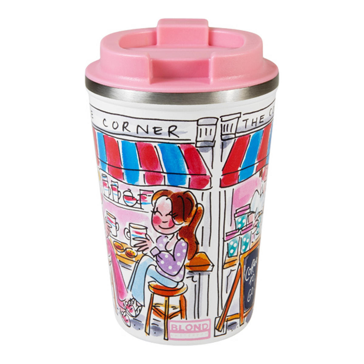 TO-GO-BECHER Die Kaffeecke in Bunt - 380 ml - Multicolor, Keramik (0.38L) - Blond Amsterdam