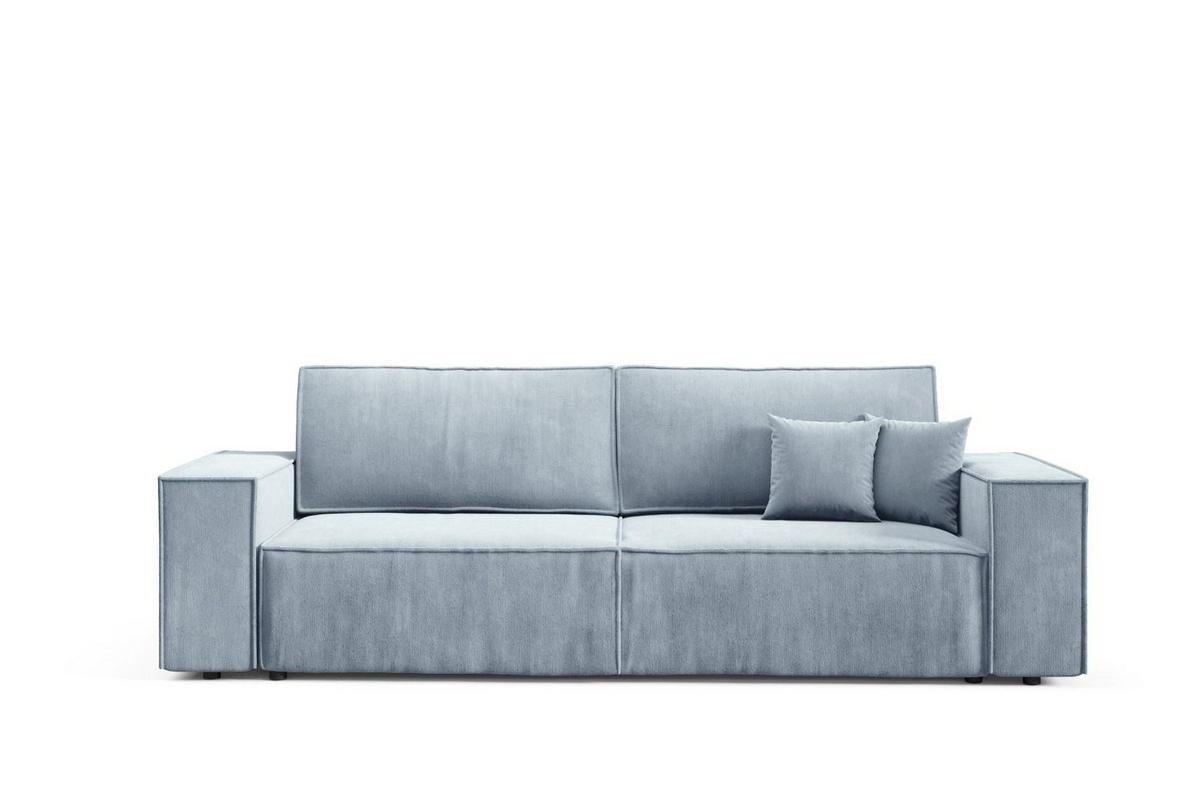 SCHLAFSOFA mit Bettkasten Himmelblau - Hellblau, Textil (255/88/102cm) - Furnisell