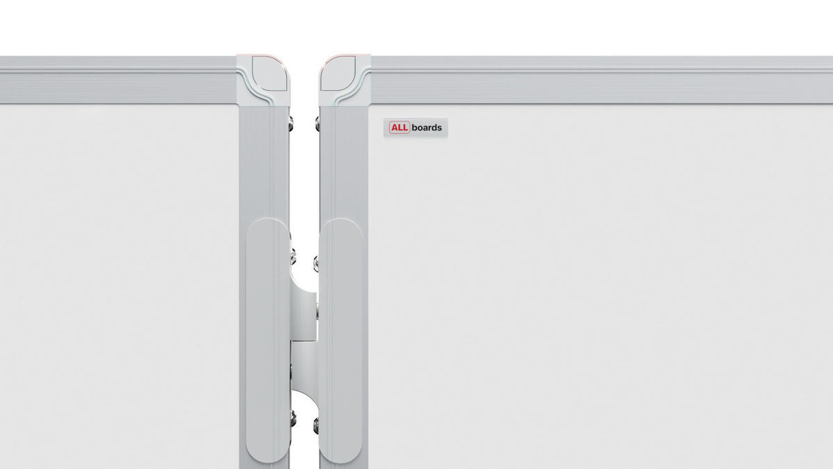 MAGNETISCHES Whiteboard Klapptafel 5-flächig 100x200//400cm - Weiß, Metall (100/400/1.3cm) - ALLboards