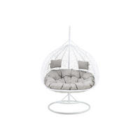 HÄNGESESSEL - 2 Personen - Harz - Weiß - - Weiß, Kunststoff (120/200/120cm) - Vente-Unique