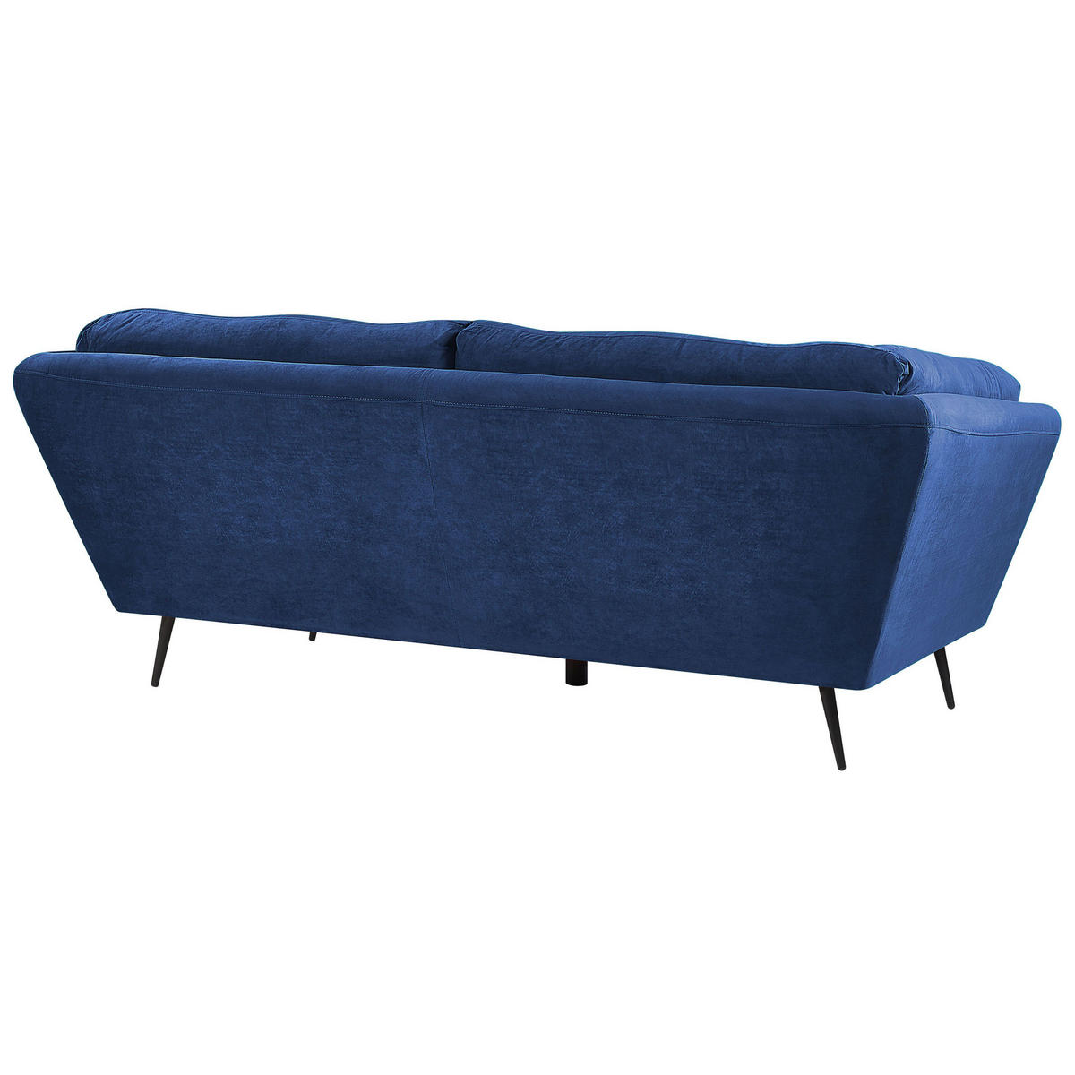 3-SITZER-SOFA Samtstoff Marineblau Lenvik - Hellblau, Textil (210/75/90cm) - Beliani
