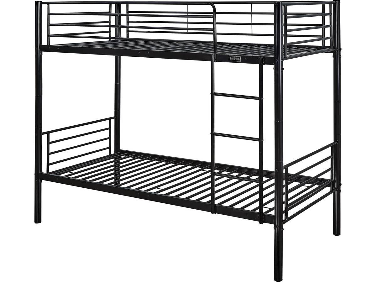 ETAGENBETT adam Schwarz - Schwarz, Metall (190/90cm) - Habitat Garten