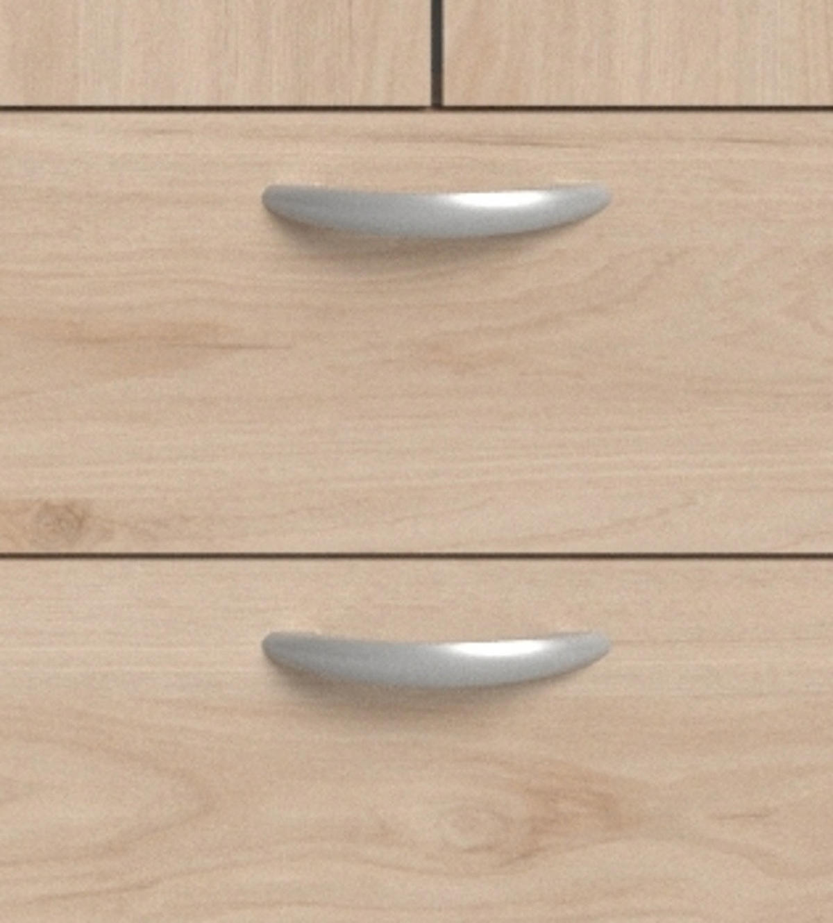 KLEIDERSCHRANK Eiche 120 cm 3-türig, Drehtürenschrank - Eichefarben/Silberfarben, Holzwerkstoff/Kunststoff (120/185/51cm) - Furn.Design