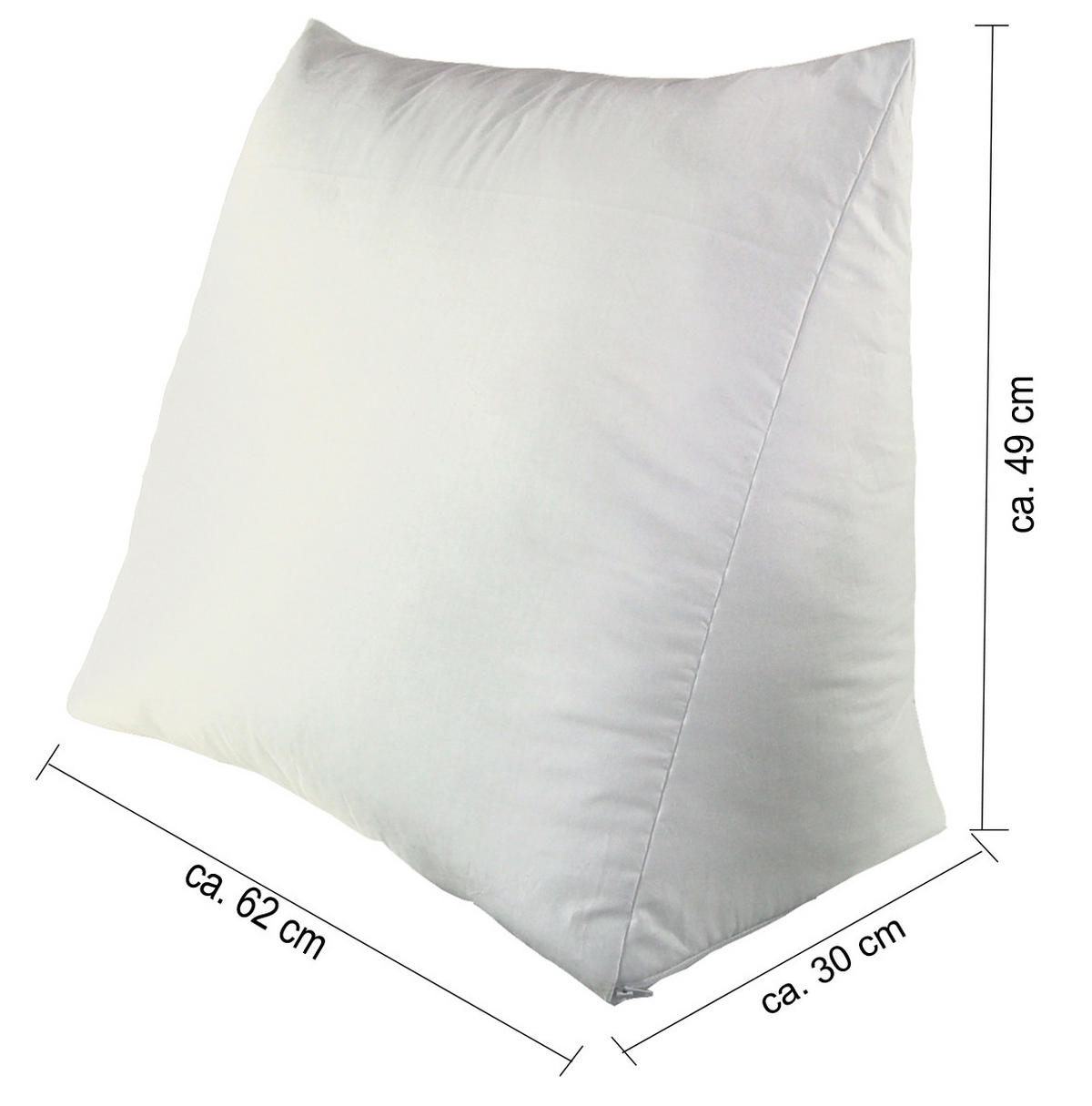 KEILKISSEN PublikUp gefüllt mit Schaumstoffflocken 62/49/30 cm - Weiß, Naturmaterialien/Textil (49/62cm) - beties Heimtextil