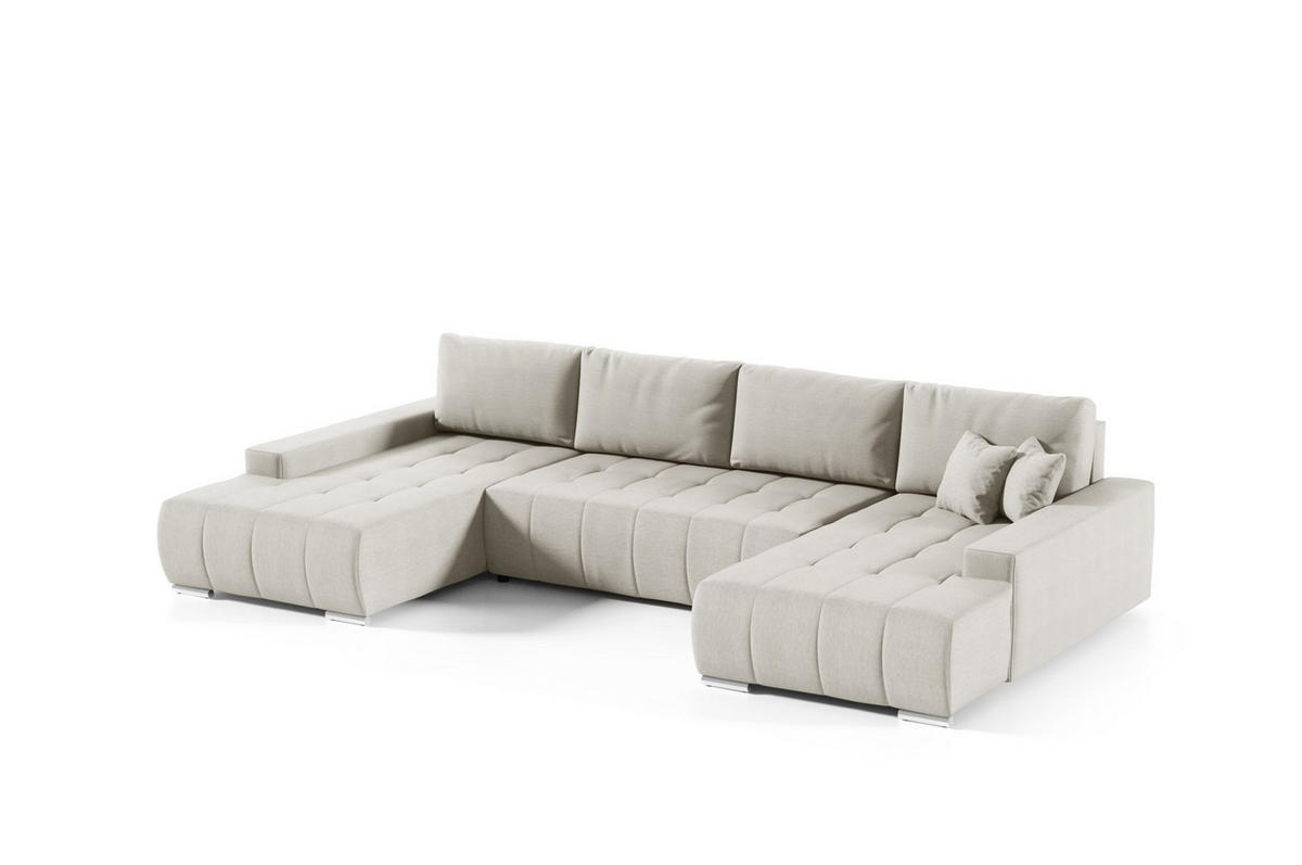 WOHNLANDSCHAFT Vogar In Aulla - Beige, Holzwerkstoff/Textil (350/85/185cm) - Fun Möbel