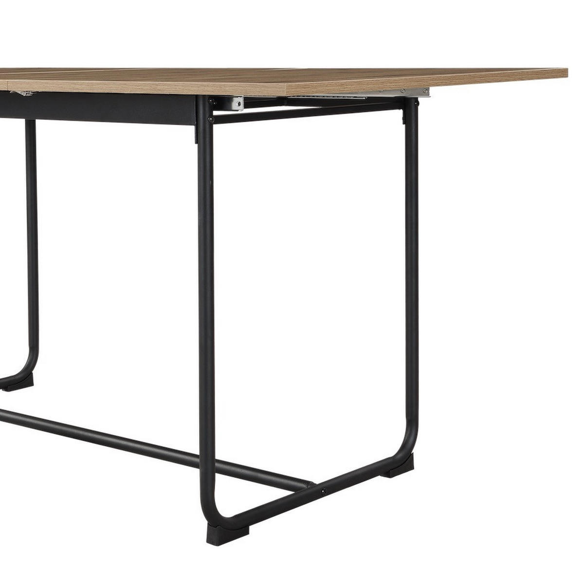 ESSTISCH PIUS 120-160/80/76 cm - Schwarz/Eiche Artisan, Holzwerkstoff/Metall (120/80/76cm) - B&D Home