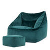 SITZSACK Sessel mit Sitzpouf - Grün, Kunststoff (100/80/88cm) - icon