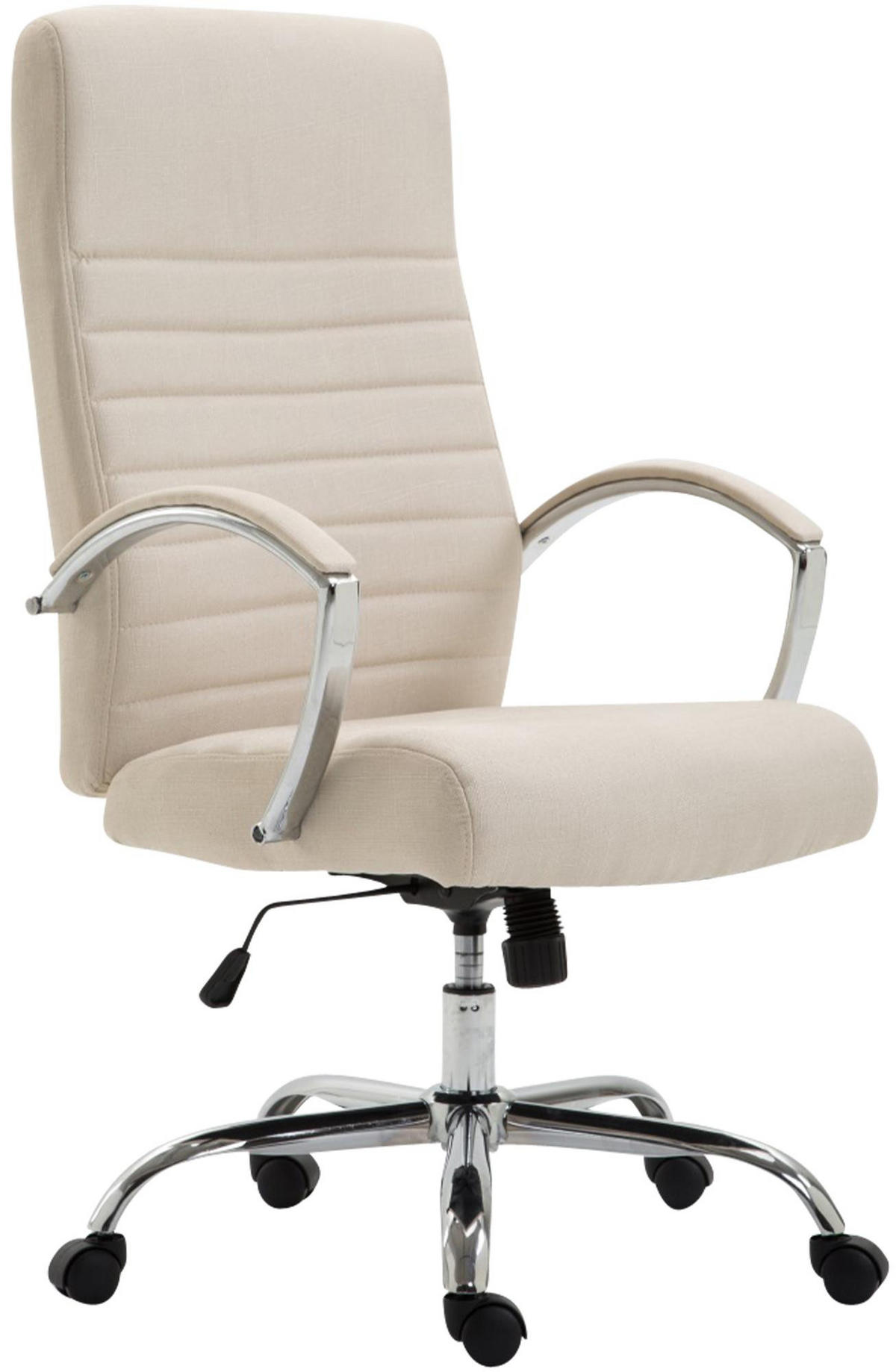 CHEFSESSEL Stoff Creme - Creme, Textil/Metall (60/110/68cm) - CLP