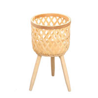 BLUMENTOPF, Bambusflechten, 24 × 43 cm - Hellbraun, Naturmaterialien (24/43cm) - Weltevree
