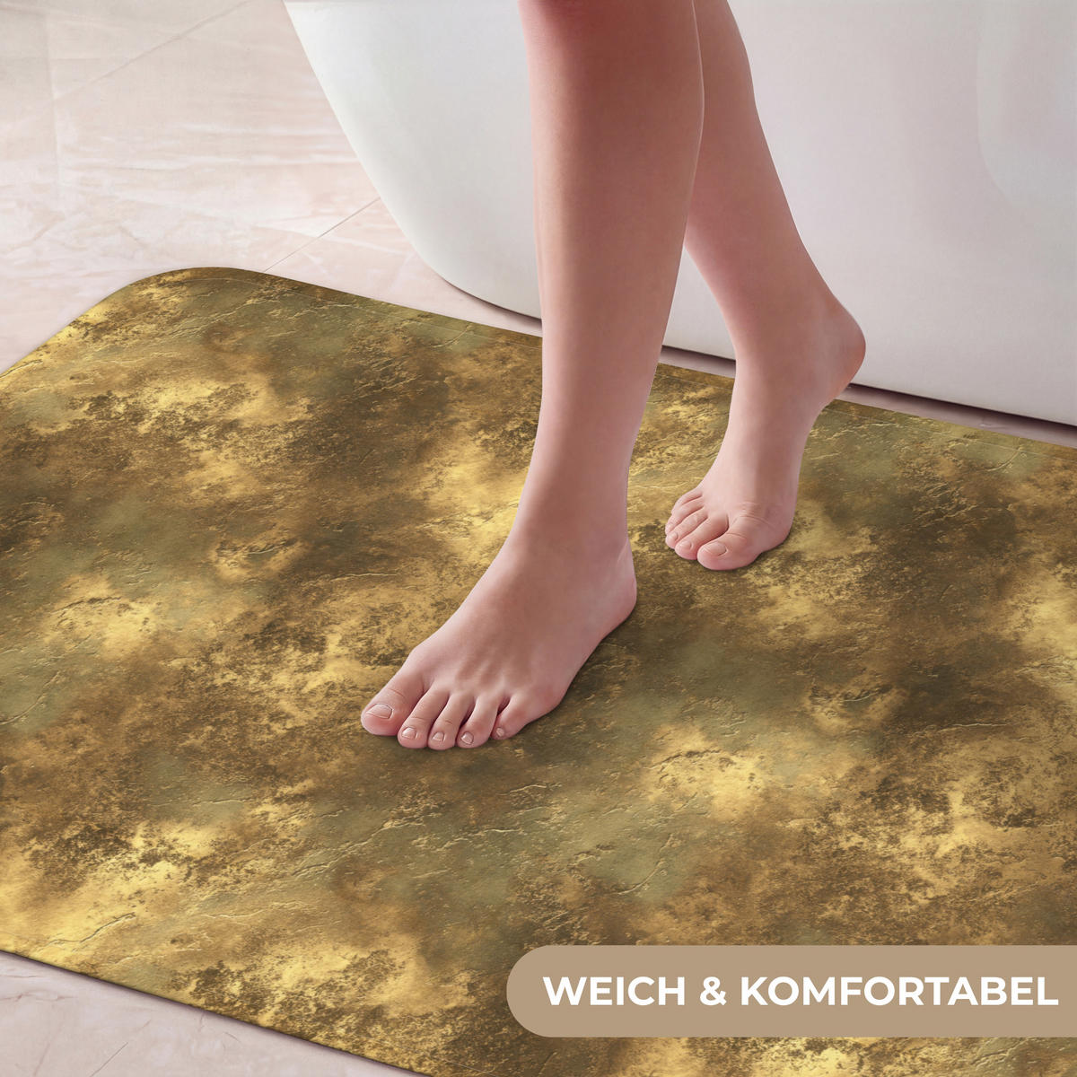 KÚPEĽŇOVÁ PREDLOŽKA Starožitný - metalický vzhľad - zlatý 60x120 cm - zlatá, textil/plast (60/120cm) - OnlyWow