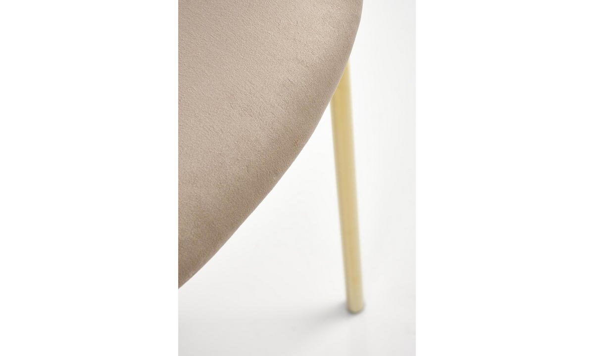 POLSTERSTUHL GLORIA 47/56/85 cm Beige/Gold - Beige/Goldfarben, Textil/Metall (47/85/56cm) - Lookway